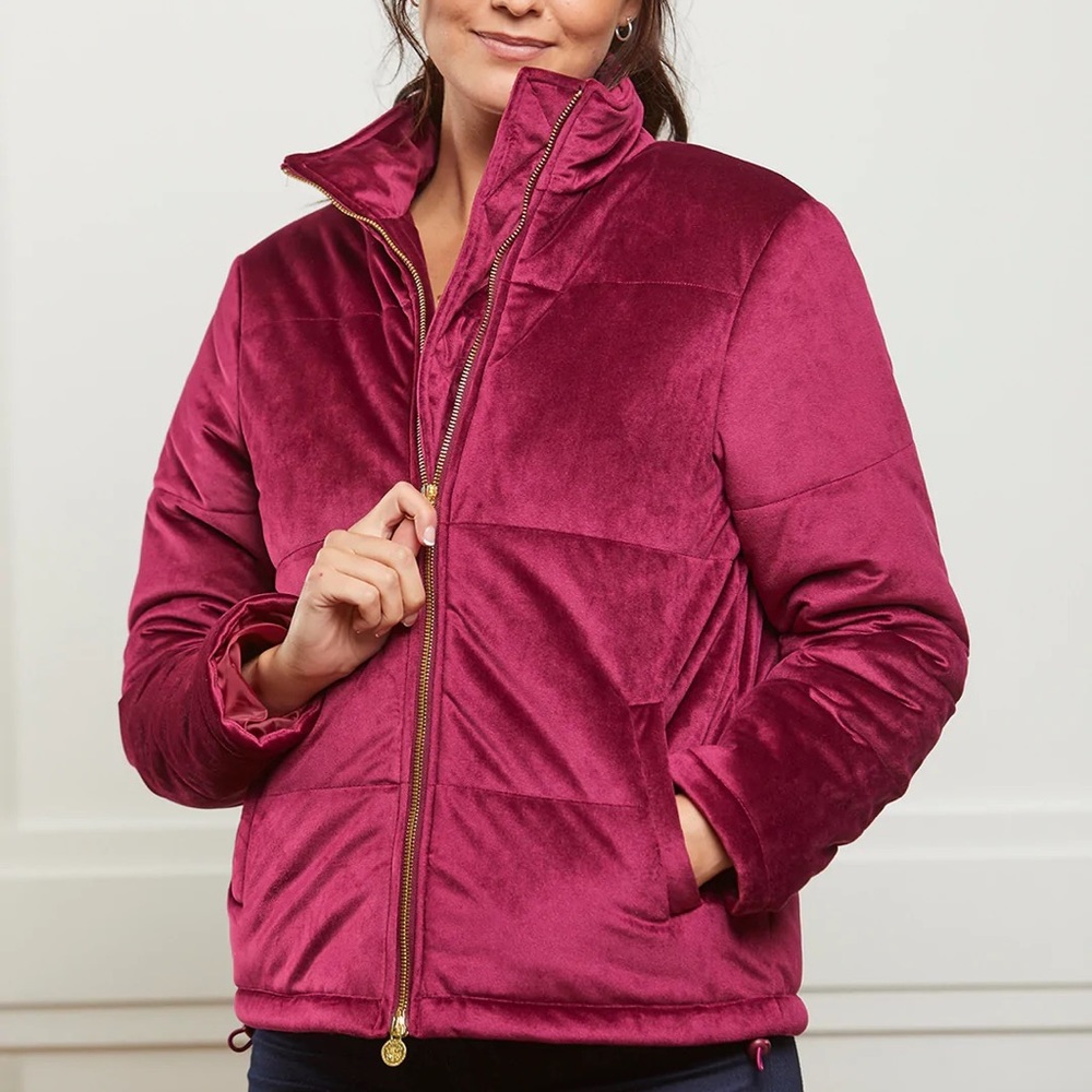 COPY - Guinea London ELLA PINK VELVET PADDED JACKET